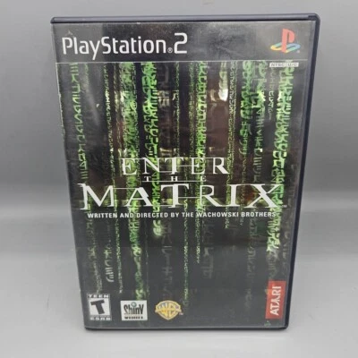 PS2 Enter the Matrix Video Game PlayStation 2 CIB Black Label Atari 2003 TESTED - Image 1 of 4