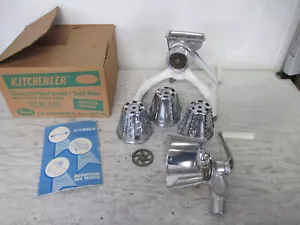 Vintage Rival KITCHENEER Meat Grinder & Salad Maker 10-123 w/ Instructions & Box - Picture 1 of 7