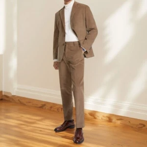 Tommy Hilfiger Mens Modern Fit Corduroy Sports Coat Jacket Taupe Size 40S NWT - Picture 1 of 5