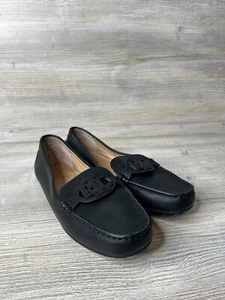 Ralph Lauren Women's Black Leather Loafers Brynn Driving Shoes Size 8B - Picture 1 of 5