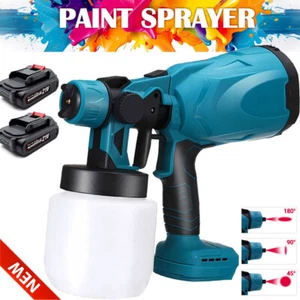 High Pressure Cordless Paint Sprayer Electric Airless HVLP Spray Gun +w/2Battery - Picture 1 of 18