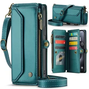 Leder SchutzHülle mit Band Handykette Seil Schnur zum Umhängen HandyHülle Tasche - Bild 1 von 15