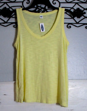 Old Navy Women's Knit Top Size M Sleeveless Yellow V Neck