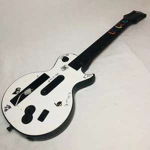 Wii Guitar Hero Gibson Les Paul Chitarra Wireless Bianca con Cinghia - Funzionante - Foto 1 di 5