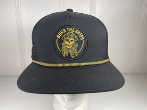 SOLD OUT Relentless Betrayal Burn The Ships BLACKOUT SnapBack Trucker Hat Pirate - Picture 1 of 12