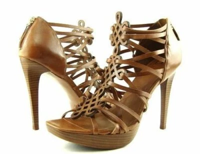 Sandalia gladiater plataforma cuero marrón diane von furstenberg talla 8 Foto 1 de 4