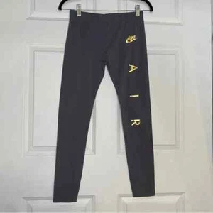 Nike Girls' Air1 NSW Tights in Grey & Metallic Gold Spell Out Size XL - Picture 1 of 5