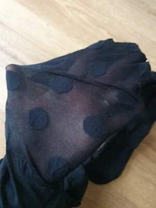 Strumpfhose Schwarz Punktemuster H&M Größe S Punktestrumpfhose - Bild 1 von 2