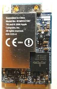 APPLE MACBOOK 2008 A1181 A1260 A1224 A1225 A1289 WIFI WIRELESS CARD BCM94321MC - Picture 1 of 2