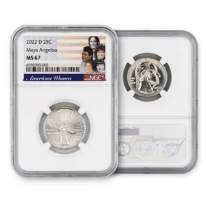 2022 D 25c Maya Angelou American Women Quarter Denver Mint NGC MS67 - Picture 1 of 1