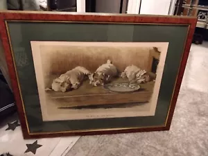After Cecil Aldin For What We Have Received Framed Print London Illustrated News - Picture 1 of 7