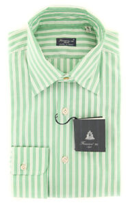 Finamore Napoli Green Striped Shirt 16/41