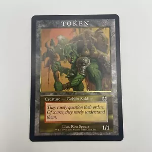 MTG 1x Player Rewards Promo multicolor rare Apocalypse LP Goblin Soldier Token - Picture 1 of 2