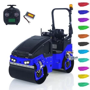 RTR 1/14 Alloy Radio Controlled Road Roller Construction Vehicle Model ESC Servo - Picture 1 of 8