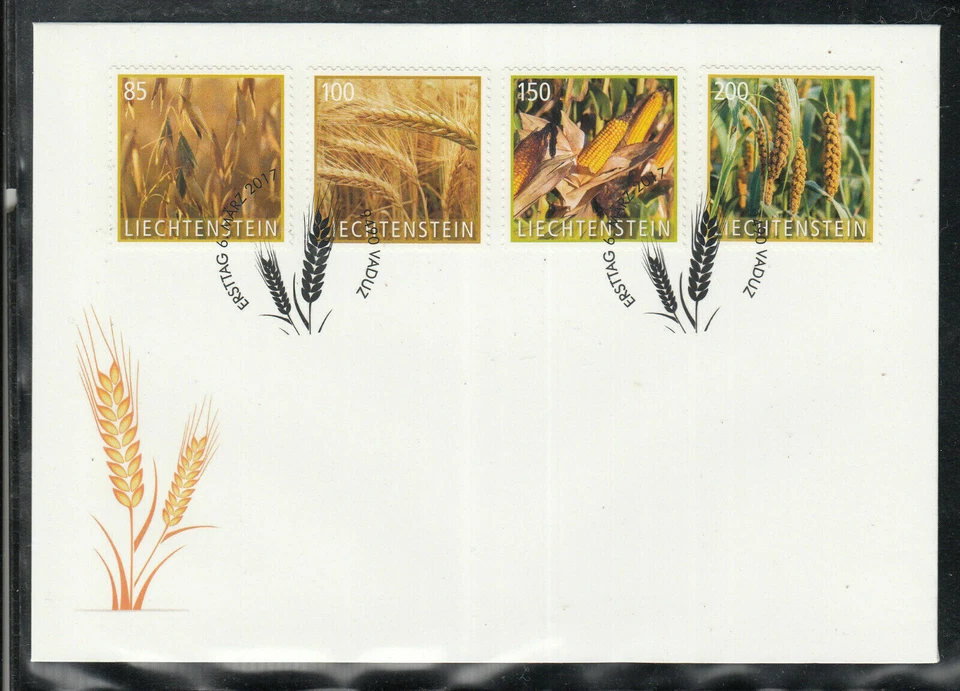 Liechtenstein FDC 2017 - Cereals, Plants, Maize, Barley - Image 1 of 1