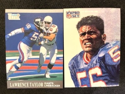 NFL - Lawrence Taylor 1991 Fleer Ultra & 1991 Pro Set All-NFC Team - Giants - Image 1 of 2
