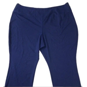 Roaman's blaue Stretchhose zum Überziehen Größe 34 W Damen plus gerades Bein NEU - Bild 1 von 5