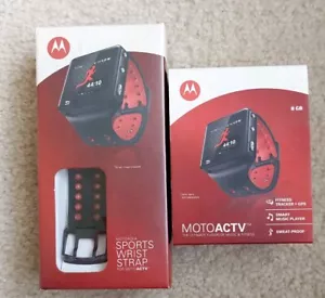 NIB Motorola MOTOACTV 8 GB GPS Sports Watch MP3 Player + Sports Strap NEW - Picture 1 of 8