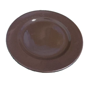 Set of 2 Porcelain Dessert Plate Bread & Butter Dinner Choco Color Kitchen New - Picture 1 of 2