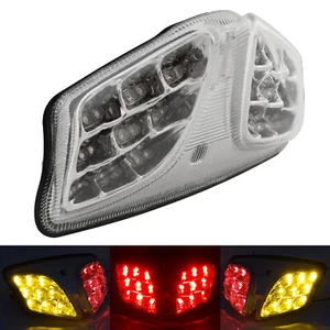 Clear Chrome Led Integrated Tail Turn Signal Light For SUZUKI SV650 SV650X 2017+ - Picture 1 of 8