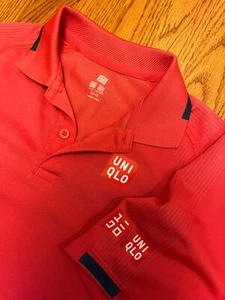 ROGER FEDERER Red TENNIS POLO SHIRT JERSEY Uniqlo Boys 11-12 438615 French Open - Picture 1 of 17