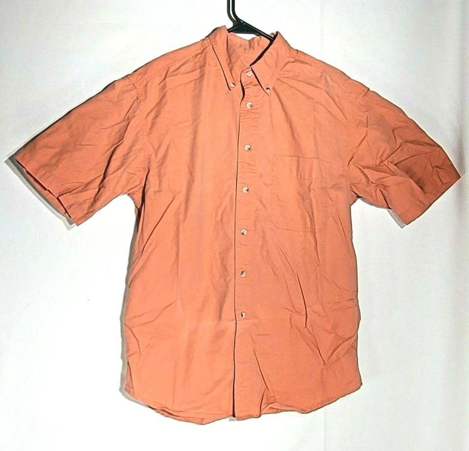 Trader Bay Men's Orange Short Sleeve Button Down Shirt Size M - Image 1 of 4