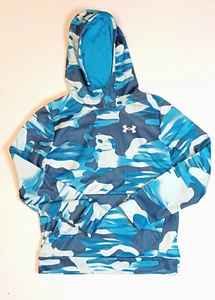Under Armour Boys Youth Hoodie Camo Pattern Blue White Size Large (YLG) - Picture 1 of 9