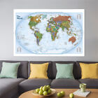 Weltkarte mit Landstadt ohne Flagge Hintergrund Poster Kunstdruck Wanddekor