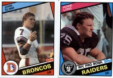 1984 Topps Football  1- 250  /  YOU PICK THE CARD