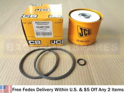 JCB PARTS -  GENUINE JCB FUEL FILTER ELEMENT W. O RINGS (32/400701 32/401102) - Image 1 of 4