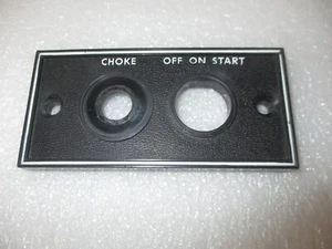 Johnson Evinrude Dash Plate For Start Switch And Choke - Bild 1 von 2