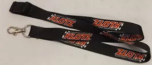 LANYARD KLOTZ LUBRIFICANTI SINTETICI Bandiera Racing Rosso Nero Bianco - Foto 1 di 1