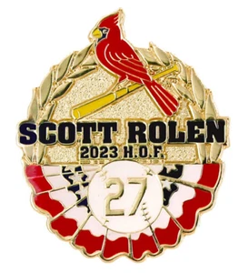 STL Cardinals - Scott Rolen HALL OF FAME 2023 LAPEL PIN sga 8/19/23, NEW - Picture 1 of 1