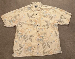 Tommy Bahama Shirt Men’s Extra Large Floral 100 % Silk Hawaiian Beach Surf - Picture 1 of 6