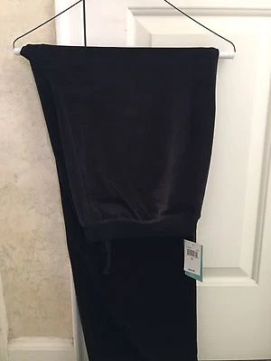 PANTALONES MUJER TERCIOPELO NEGRO TALLA XL-MANDARINA MARCA-NUEVO CON ETIQUETAS PRECIO DE VENTA SUGERIDO POR EL FABRICANTE $40 Foto 1 de 4