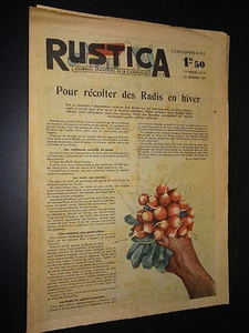 RUSTICA n°51 - 1942 - POUR RÉCOLTER DES RADIS EN HIVER          - Imagen 1 de 1