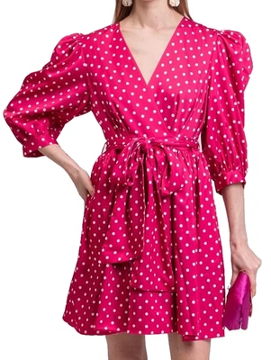 $800 PAUL & JOE новый розовый горошек платье надежном сделано во Франции 8 - Изображение 1 из 4