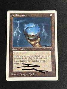 Magic the Gathering Icy Manipulator Unlimited Card With Artist Signature 1993 - Picture 1 of 2