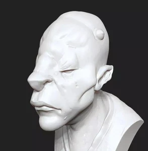  Malo Fan Art Bust -8 Inches(White) - Picture 1 of 3