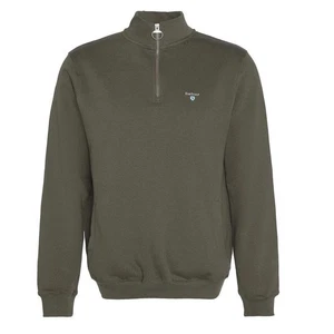 Barbour Beckhill Half Zip Sweatshirt Mid Olive - Picture 1 of 6