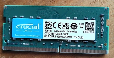 DDR4 SO DIMM Speicher, Crucial 8 GB RAM 3200t, CL22 - Bild 1 von 3