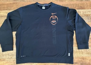 NIKE OKLAHOMA STATE COWBOYS FOOTBALL THERMA FIT CREW PULLOVER XXL - Picture 1 of 10