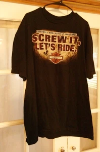 Camiseta Harley Davidson Motorcycles Lets Ride Triple S Morgantown WV 2XL Negra - Imagen 1 de 5