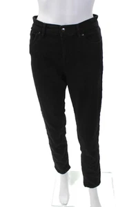 Jeans donna Karl Lagerfeld cotone bottoni zip gamba dritta nero taglia 10 - Foto 1 di 5