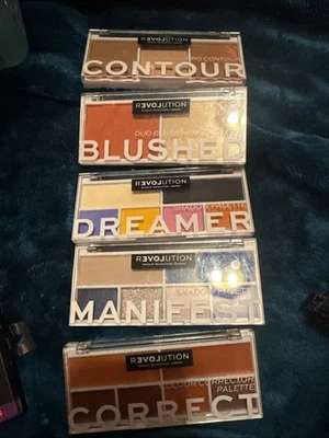Revolution Relove Mix Palette -lot of 5 Contour,Blushed,Correct,Manifest-Dreamer - Image 1 of 4
