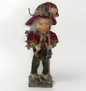 Katherine's Collection Wayne Kleski Noël Woodland Fairy Elf support en bois 16" - Photo 1/8