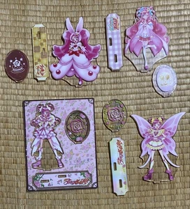 All PreCure Acrylic Stand 4 pcs Cure Dream & PreAcious Cure Whip Used - Picture 1 of 1