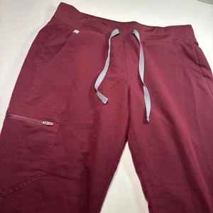 FIGS Pantaloni Scrub Zamora Jogger Donna Medium Petite Burgundy Tech Collezione - Foto 1 di 10