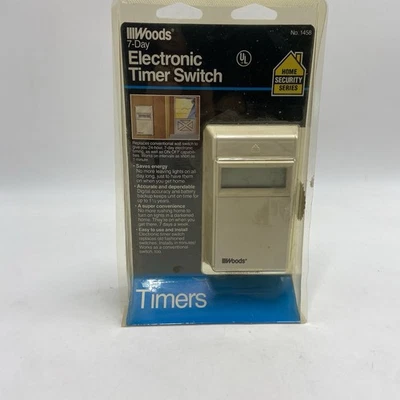 Interruptor Temporizador Eléctrico Madera 7 Días Interior 1458 Seguridad Hogar Foto 1 de 4