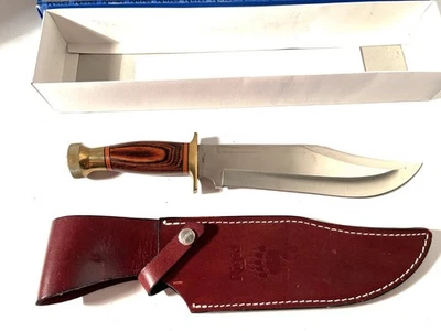 Vintage Rigid RG 33 Original Takao Fukuta Bowie Knife W/Original Leather Sheath  - Image 1 of 4